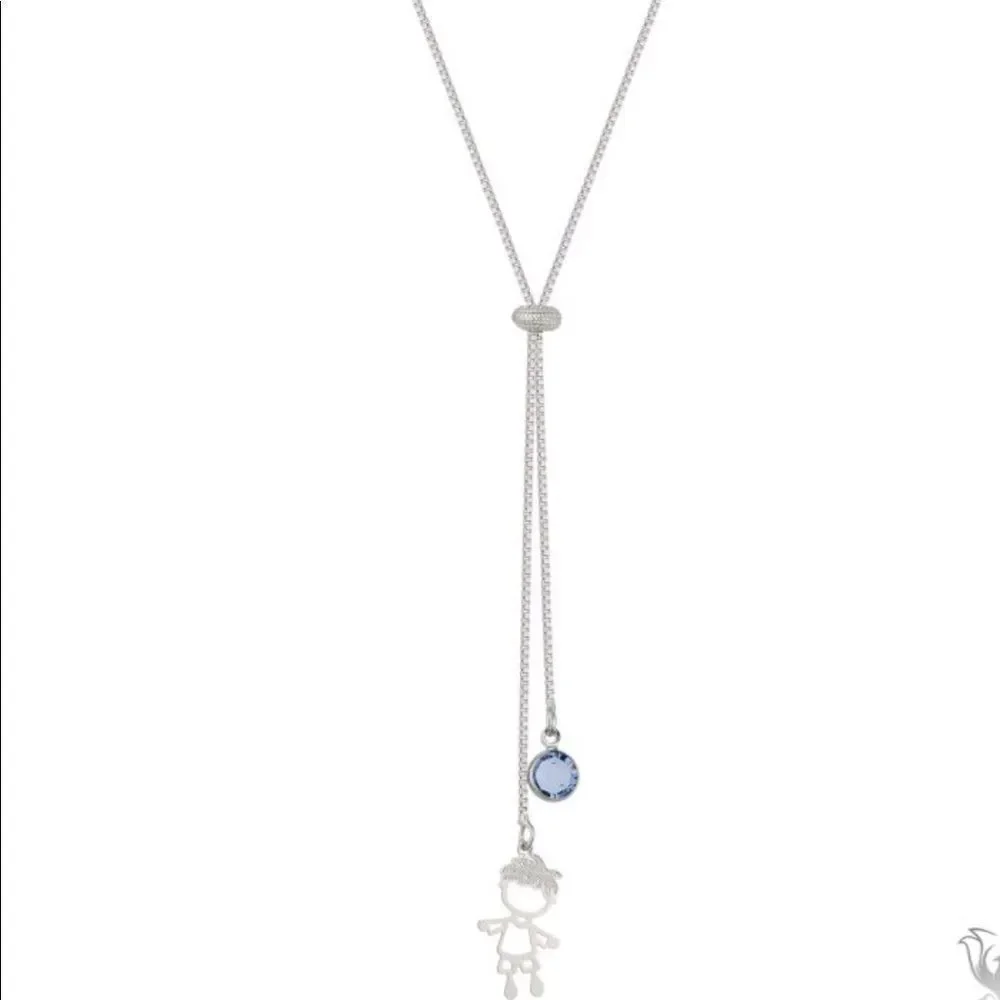 Swarovski Crystals Pull Tie White Rhodium plated